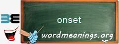 WordMeaning blackboard for onset